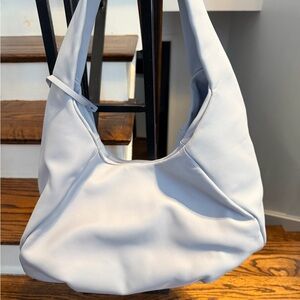 Stuart Weitzman The Moda Hobo Bag in light blue brand new made in Italy